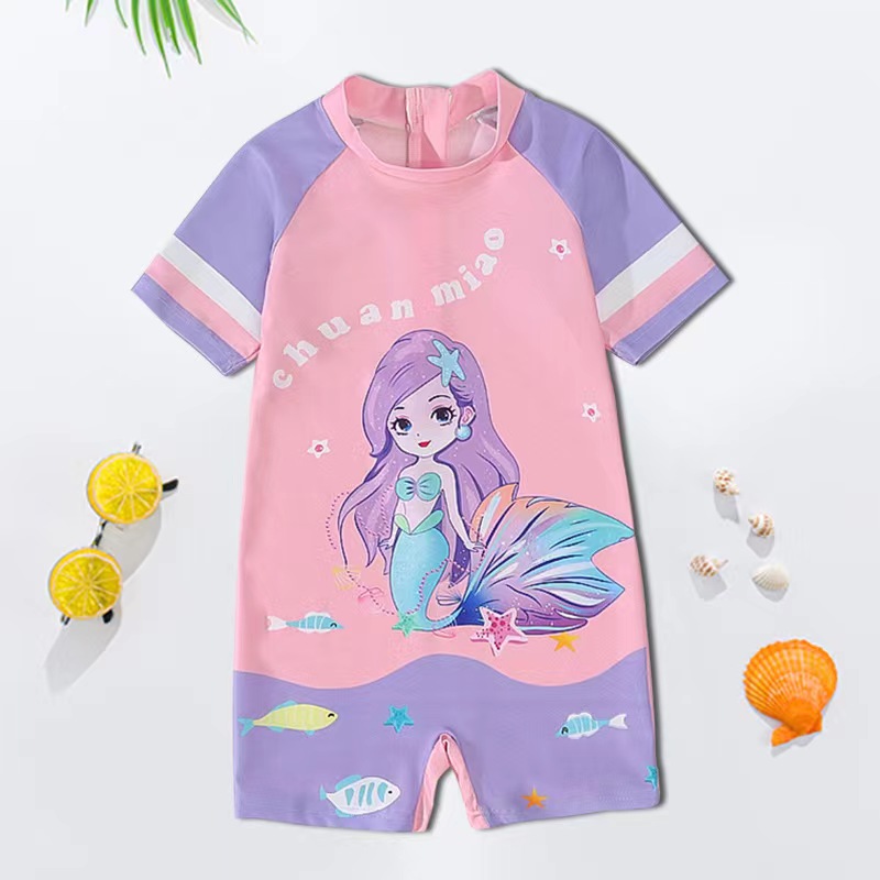 Children Kids Beachwear Swimsuit Kids Girls One Piece Swimwar -4