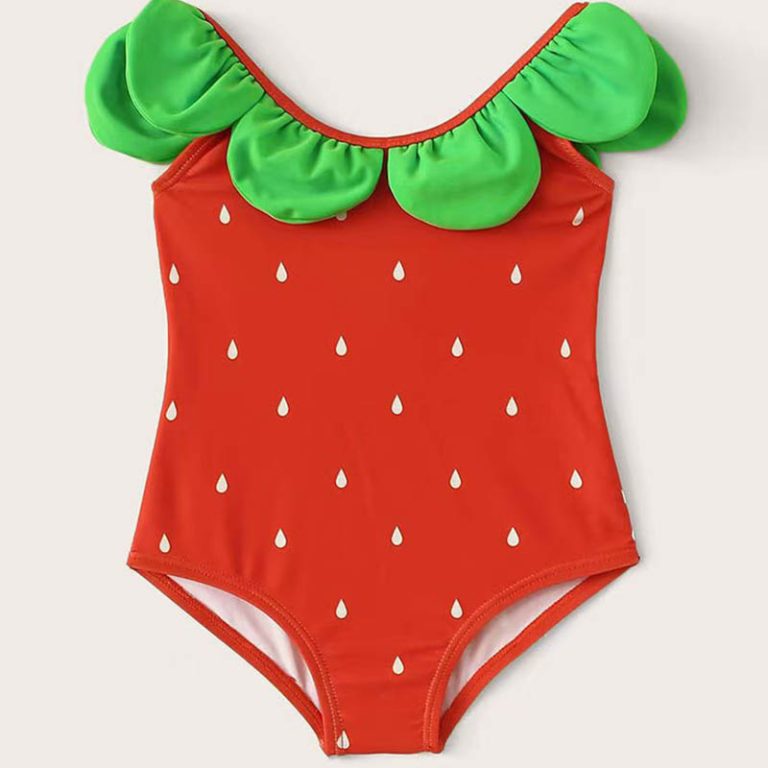 OEM New Baby Girl Swimwear One Peice Printed Kids Girls Cute Swimsuit-1